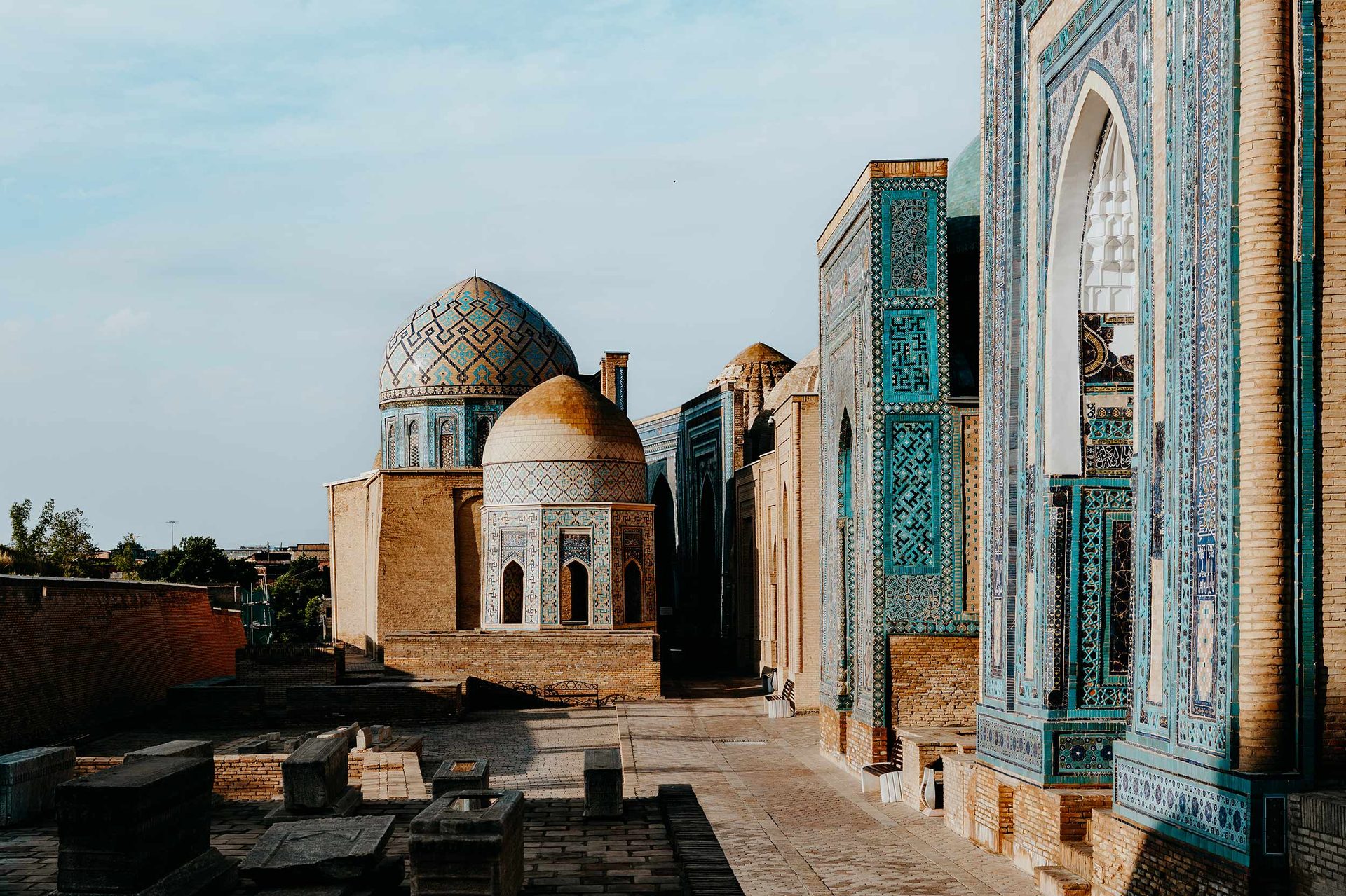 The domes and portals of Shah-i-Zinda, Samarkand